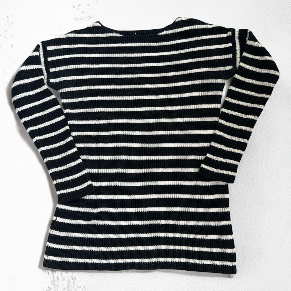 Old Navy Monochrome Striped Knit Sweater Size M